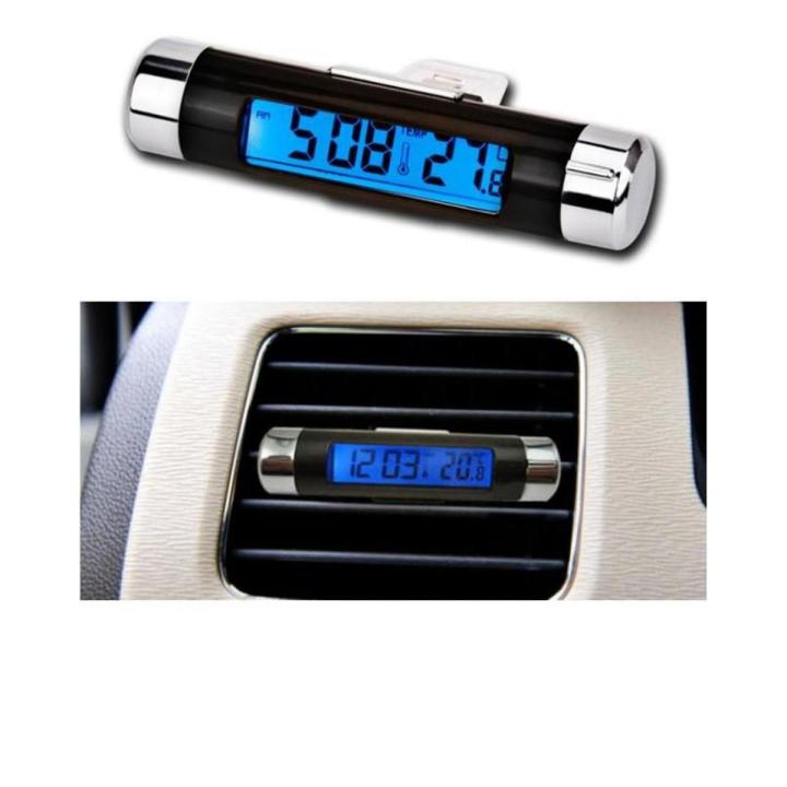 Digital Car Air Vent Thermometer Car Thermometer Clock