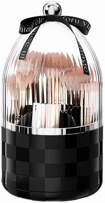 AJM%20%20%20Luxury%20360%20Degree%20Rotating%20Makeup%20Brush%20Holders,%20with%20lid%20clear%20makeup%20brush%20organizer%20holder%20caddy,Rotating%20Dustproof%20Make%20Up%20Brushes%20Container%20with%20Clear%20Acrylic%20Cover,for%20Lipsticks,%20Bathroom%20Vanity,%20Dresser%20-%20Image%208