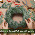 5Pcs/Set 26Cm Festival Pine Needle Branches Artificial Pine Needles Plants Holiday Tree Wreath Decorations For Home New Year Gifts. 