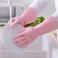 1 Pair Cleaning Gloves Kitchen Waterproof Dishwashing Glove Durable Rubber Dish Washing for Household Chores Cleaning Scrubber. 