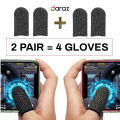 2 Pair / 4 Pcs Pubg Thum Gloves Pubg Finger Sleeve Pubg Mobile Gaming Pubg Accessories Controller For Pubg Triger Trigger Gamepad. 