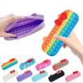 1 Piece Random Color Hello Kitty Push Pop It Bubbles Simple Dimple Stationary Bag Sensory Pencil Case Fidget Toys. 