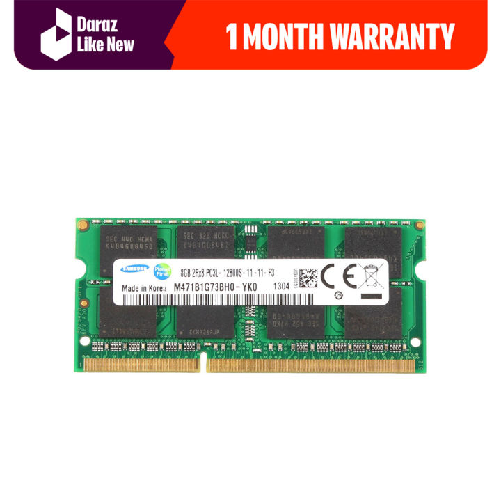 Used Laptop Ram 8gb DDR3L (12800)-1600 Mhz Hynix, Nanya, Samsung, Kingston, Crucial For All Laptops - Daraz Like New
