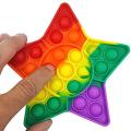 Pop It Silicone Push Pop Bubble Fidget star shape toy. 