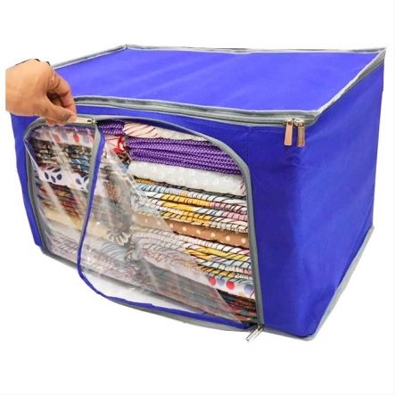 CUSTOMIZE with wooden flap,Large Storage Bags, Storage Bag Clothes Storage Box Bins Foldable Closet Organizers Storage Containers with Durable Thick Fabric for Blanket Comforter Clothing Bedding(24x15x15)inch