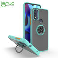Lenuo Anti-fall Fashion Protective Phone Case For Motorola G Pure Casing Multifunction Car Magnetic Shockproof With Ring Stand Back Cover. 