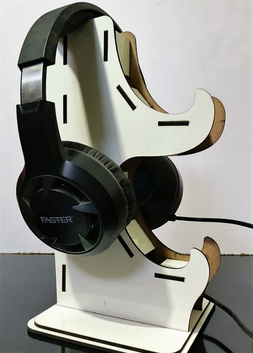 Game Pad Racks Wooden Gaming Controller Stand with Headset Holder, Dual Gamepad ...