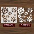 Flowers Reusable Stencil For wall Painting Art DIY Home Decor,  Album Crafts & Canvas. 