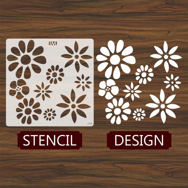 Flowers%20Reusable%20Stencil%20For%20wall%20Painting%20Art%20DIY%20Home%20Decor,%20%20Album%20Crafts%20&%20Canvas%20-%20Image%203