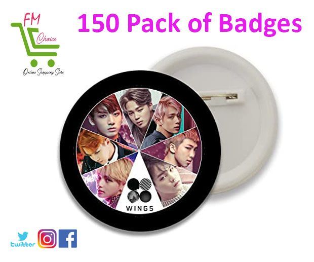 Customized 150 BTS Badges ( 1 Pack)