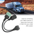 OBD2 Y Splitter Scanner Cable, High Flexibility OBDII 6Pin 9Pin Cable for Car. 