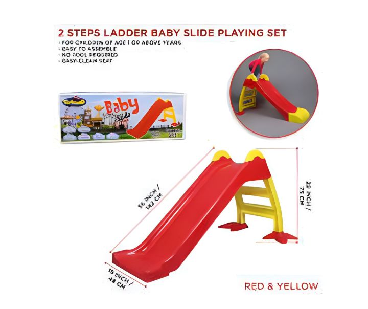 Kids Smooth 2 Steps Toddler Slide Easy Set Up Play set For Indoor Outdoor Backyard Easy to Store Safe Toy for Toddler Slip And Slide For Kids