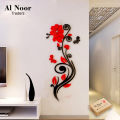 Al Noor Traders Brand Beautiful Wooden Flower Vase Shape Home Decorative Big 3D Wall For Living Room | vases for home decoration |  Wall Decoration item For Bedroom | Wooden Wall Art Decorate | Wall art aesthetic | Wooden wall art stickers. 