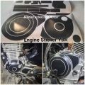 YBR Engine Sticker Kit Black Matt 21 Pieces PVC Vinyl Wrap Sticker for Yamaha Engine. 