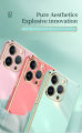 For Huawei Y9s Back Cover with Non-Slip Rope Pull Ring Shiny Plating Square Bumper Protective Case Camera Lens Protection Soft Silicone Shockproof Mobile Phone Cases. 