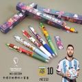 8028 Qatar Football World Cup Small Blind Box Gel Pen Ronaldo Messi 0.5mm Black Press Water-based Pen. 