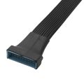 Small Mini USB 3.0 19/20 Pin Internal Extension Header Adapter Cable for Motherboard 4.7 Inches (4 Pack). 
