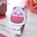 Tiktok social person's Piggy girl cartoon adult student Korean version simple cute children's junior high school watch. 