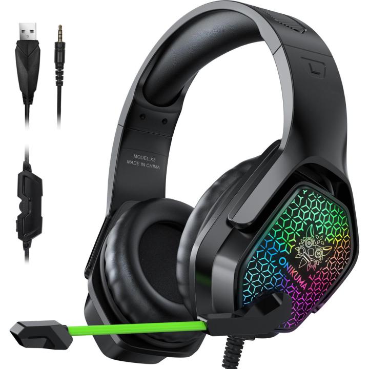 X3 Onikuma Gaming Headset Mobile Phone Wired Gaming Headphone for PS4 PC or Laptop