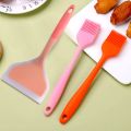 Basting Brush + Large Spatula Silicone Pastry Baking BBQ Sauce Marinade Meat Glazing Oil Brush Heat Resistant , Kitchen Cooking Baste Pastries Cakes Desserts, Dishwasher safe  (Brush + Spatula). 