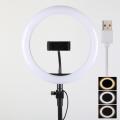 (STAND IS NOT INCLUDED) HOLA 26 CM 3 Modes Dimmable Ring Light  Fill Light With Mobile holder live streaming 26CM Light. 