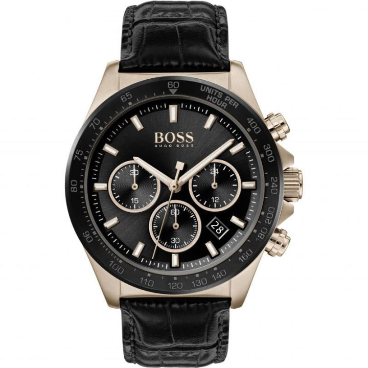 Hugo Boss 1513753 Leather Strap Wrist Watch For Men