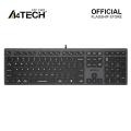 A4tech Fstyler FX50 Scissor Switch Wired Keyboard - Ultra Slim Keycaps - Thin Profile - Aluminum Body - Anti Slip Pads - Multimedia Hot Keys - FN Key - For PC/Laptop/Mac. 