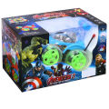 Avengers 360 Degrees Rotating Front Axle Spinning Wheels Avengers Stnt Car with Colourful 3D Lights & Music (Color and Design May Vary). 