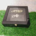 Customize Gift box Acrylic Plastic Black Color. 
