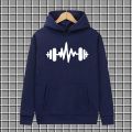 Brown dumbell pullover warm fleece kangroo hoodie for men and boys. 