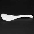 2X Kitchen Dotted White Plastic Flat Rice Scoop Paddle Meal Spoon. 