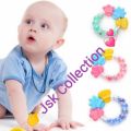 Baby Rattle Teether Toy Silicone Teething Ring Shaking Bell Newborn. 