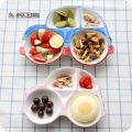 Melamine Kids Plate Section Multicolor with attractive Prints for Boys and Girls| Food Serving. 