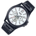 CASIO WHITE DIAL WITH DATE, DAY & 24 INDICATOR MEN'S WATCH - MTP-E350B-7BVDF. 