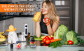 Cordless Hand Blender USB Rechargeable, 4-in-1 Immersion Hand Blender with Sturdy Titanium Plated Stainless Steel Blades, Including 500ml Chopper,600ml Beaker and whisk. 