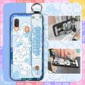 simple Silicone Phone Case For Samsung Galaxy A40/SM-A405FN/DS Lanyard geometry Anti-dust mobile phone case Anime cute. 
