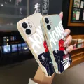 JIUMOO For OPPO A16K Case Plating Side Edge Square New Design Phone Cases Pattern Silicone Casing Full Back Cover Fashion Crying Boy Camera Protection Shockproof Softcase. 
