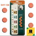 High Quality Extension Lead/Wire 5 Way Sockets  With 3 Meter (99.9% cooper wire) Cable ⋮ 2800 Watts ⋮  Heavy Duty Extension⋮ Model  EHT- 158. 