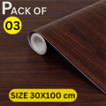 Wooden Self-Adhesive Waterproof PVC Wallpaper for Kitchen, Cabinets and Furniture. 