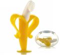 Baby Banana Teether with Suction Base - Soothing Teething Toy for Infants, BPA-Free and Easy to Clean. 