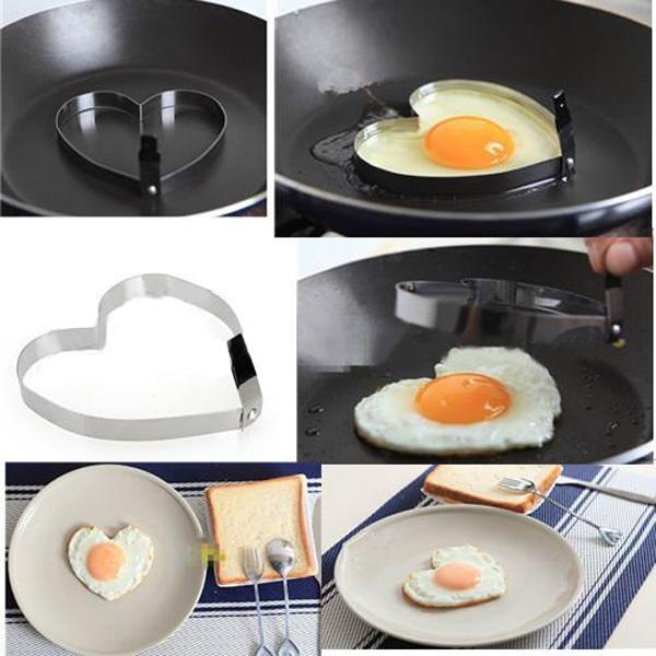 1 Stainless Steel Egg Shaper Cutter Mold Omelette Cake Tools Kitchen Gadgets Random Shape
