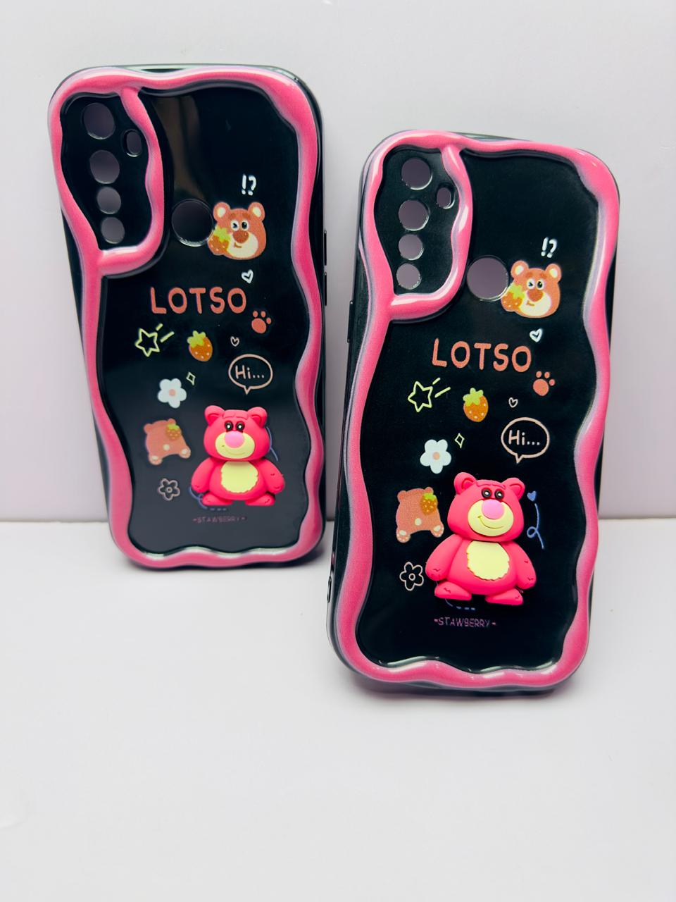 Lahore Mobile Case for Realme C3 2020 Back Cover Colorful Wavy Phone Cases - Luxerey Back Cover - Creative Lovely 3D Doll -Girls Back Cover 4