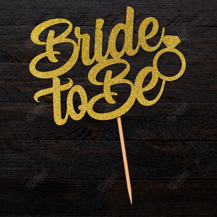 Bride%20To%20Be%20Glitter%20Cake%20Topper%20For%20Bridal%20Shower%20-%20Wedding%20Anniversary%20Celebration,%20Party%20Decoration%20Supplies%20-%20Image%203