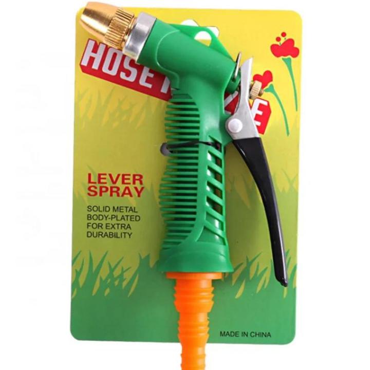 Water Spray Brass Nozzle Gardening Planter High Pressure Water Sprayer with Trigger Spray for Garden Car Washing Bike (Green)