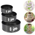 Pack Of 3 Non-Stick Round Cake Pan Set, Springform Round Cake Mould Cake Bakeware Pan Mold Set Round. 