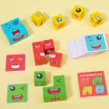 Cross-border BabeRock Face Changing Rubik's Cube Emoji Building Blocks Parent-child Interactive Battle Table Game Logical Thinking Toys. 