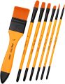 keep smiling 7Pcs Paintbrush Art Paintbrush Wooden Art Accessories Brush Paint Brush Painting Supplies Painting Brush kit Oil Paintbrush Paint Brushes Acrylic Paint Brush. 