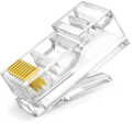RJ45 Network Cable Modular Plug Ethernet Cable Connector Unshielded 8 Pin 8P8C 6 Types Gigabit Crystal Head Kit for PC Adapter. 