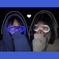 SWLife Party LED Glow Cold Light Glasses for Girls Light Up Shades Flash Rave Luminous Glasses Christmas Festive Favors Atmosphere Props Eyes Gift LED. 
