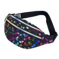 Pack Double Zipper Colorful Girls Bum Bags Messenger Chest Bags   Pouch Purse Fashion Printed Waist Bag Women Fanny. 